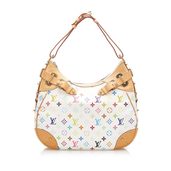 ルイ ヴィトン マルチカラー グレタ M40195 ホワイト PVC レザー 肩掛け ショルダーバッグ レディース LOUIS VUITTON 中古