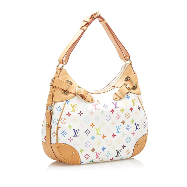 ルイ ヴィトン マルチカラー グレタ M40195 ホワイト PVC レザー 肩掛け ショルダーバッグ レディース LOUIS VUITTON 中古