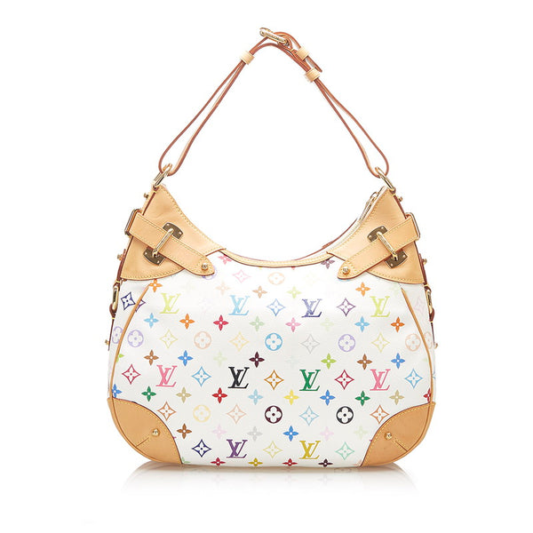 ルイ ヴィトン マルチカラー グレタ M40195 ホワイト PVC レザー 肩掛け ショルダーバッグ レディース LOUIS VUITTON 中古