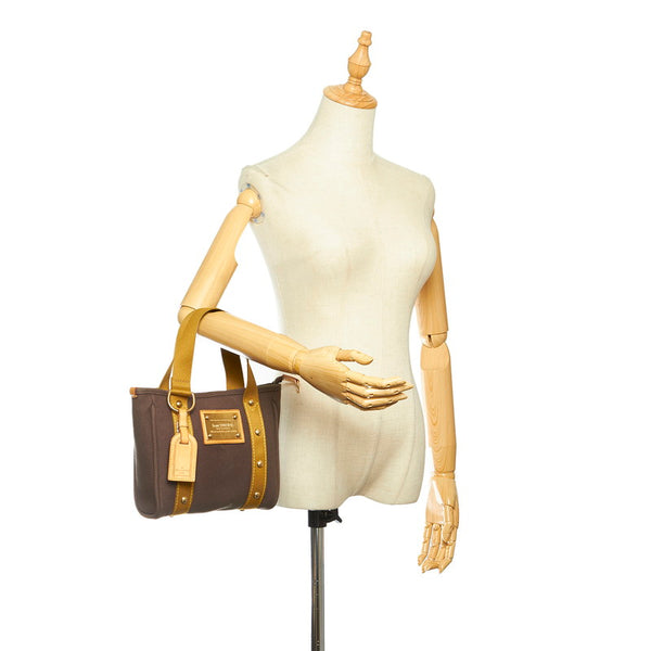ルイ ヴィトン アンティグア カバ M40086  ブラウン キャンバス トートバッグ レディース LOUIS VUITTON 中古
