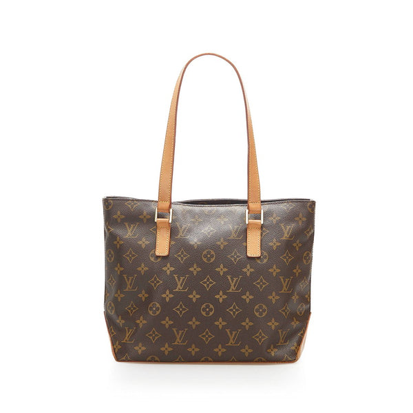 ルイ ヴィトン モノグラム カバスピアノ M51148 ブラウン PVC レザー トートバッグ レディース LOUIS VUITTON 中古