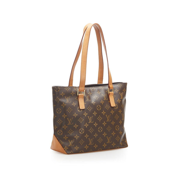 ルイ ヴィトン モノグラム カバスピアノ M51148 ブラウン PVC レザー トートバッグ レディース LOUIS VUITTON 中古