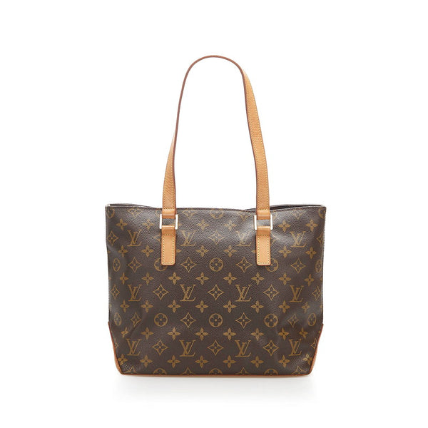 ルイ ヴィトン モノグラム カバスピアノ M51148 ブラウン PVC レザー トートバッグ レディース LOUIS VUITTON 中古