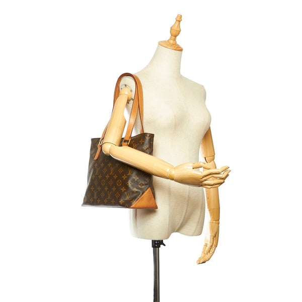 ルイ ヴィトン モノグラム カバスピアノ M51148 ブラウン PVC レザー トートバッグ レディース LOUIS VUITTON 中古
