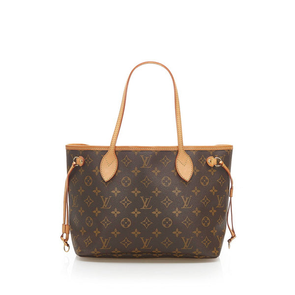 ルイ ヴィトン モノグラム ネヴァーフルPM M41000 ブラウン PVC レザー トートバッグ レディース LOUIS VUITTON 中古