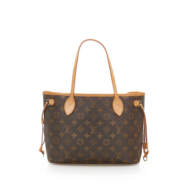 ルイ ヴィトン モノグラム ネヴァーフルPM M41000 ブラウン PVC レザー トートバッグ レディース LOUIS VUITTON 中古