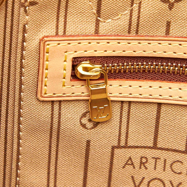 ルイ ヴィトン モノグラム ネヴァーフルPM M41000 ブラウン PVC レザー トートバッグ レディース LOUIS VUITTON 中古