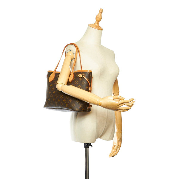 ルイ ヴィトン モノグラム ネヴァーフルPM M41000 ブラウン PVC レザー トートバッグ レディース LOUIS VUITTON 中古