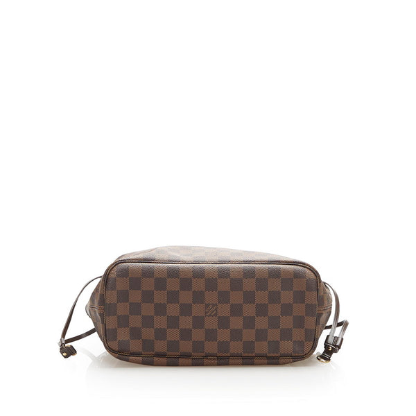 ルイ ヴィトン ダミエ ネヴァーフルPM N41359 ブラウン PVC レザー トートバッグ レディース LOUIS VUITTON 中古