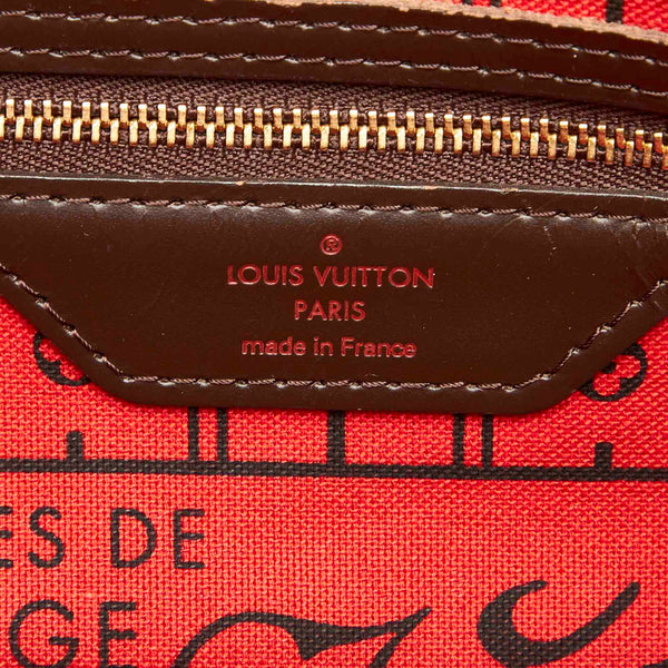 ルイ ヴィトン ダミエ ネヴァーフルPM N41359 ブラウン PVC レザー トートバッグ レディース LOUIS VUITTON 中古