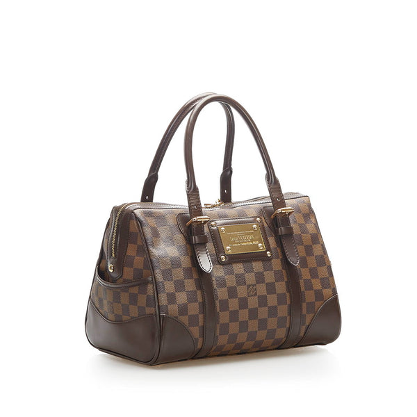 ルイ ヴィトン ダミエ バークレー N52000 ブラウン PVC レザー トートバッグ レディース LOUIS VUITTON 中古