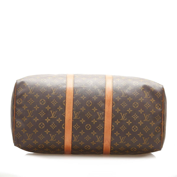 ルイ ヴィトン モノグラム キーポル 50 M41426 ブラウン PVC レザー ボストンバッグ レディース LOUIS VUITTON 中古