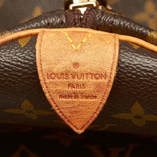 ルイ ヴィトン モノグラム キーポル 50 M41426 ブラウン PVC レザー ボストンバッグ レディース LOUIS VUITTON 中古