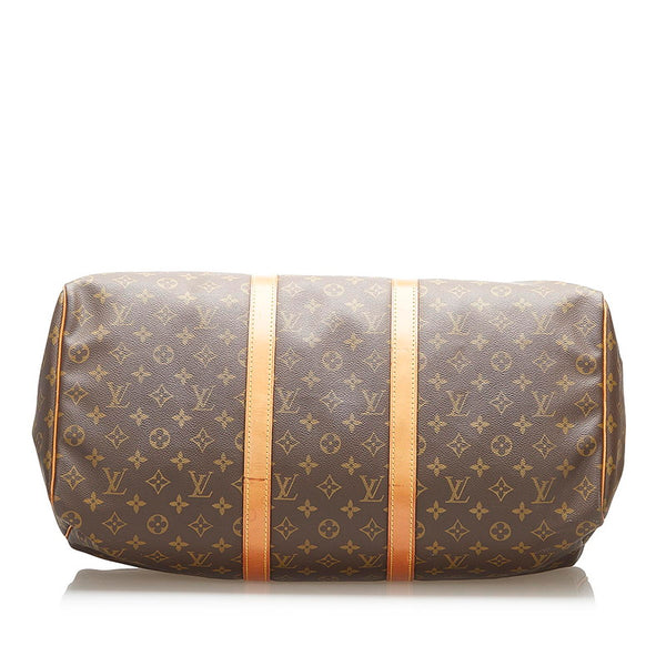 ルイ ヴィトン モノグラム キーポル 50 M41426 ブラウン PVC レザー ボストンバッグ レディース LOUIS VUITTON 中古