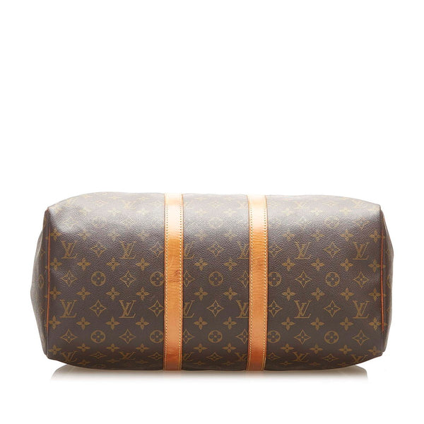 ルイ ヴィトン モノグラム キーポル 45 M41428 ブラウン PVC レザー ボストンバッグ レディース LOUIS VUITTON 中古
