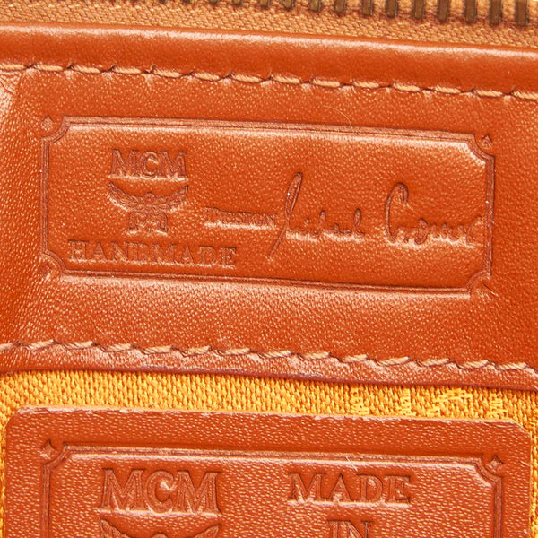 エム シー エム キャメル レザー ボストンバッグ レディース MCM 中古