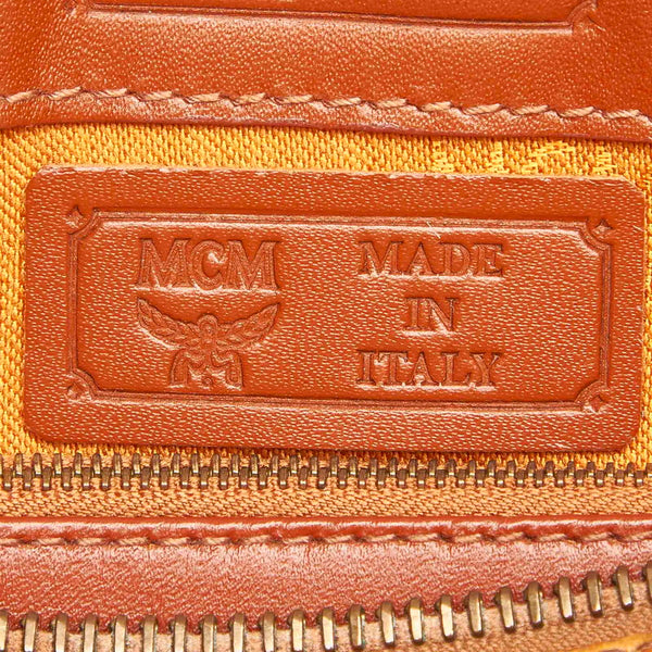 エム シー エム キャメル レザー ボストンバッグ レディース MCM 中古