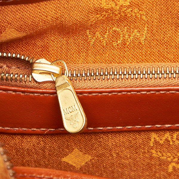 エム シー エム キャメル レザー ボストンバッグ レディース MCM 中古