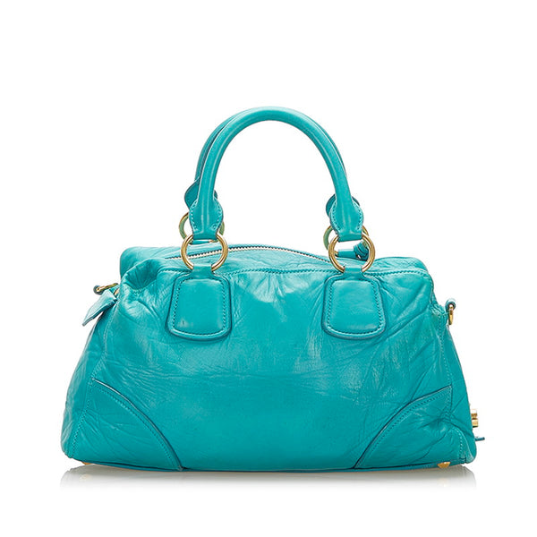 ミュウミュウ グリーン レザー ハンドバッグ ショルダーバッグ 2WAY レディース MIUMIU 中古