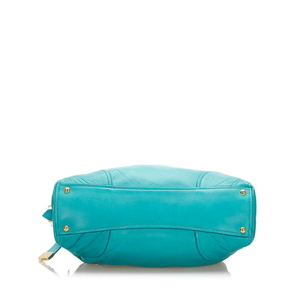 ミュウミュウ グリーン レザー ハンドバッグ ショルダーバッグ 2WAY レディース MIUMIU 中古