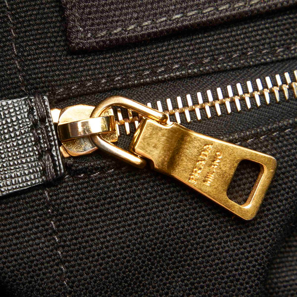 プラダ カナパ カモフラージュ BN2020 グリーン ブラック キャンバス トートバッグ レディース PRADA 中古