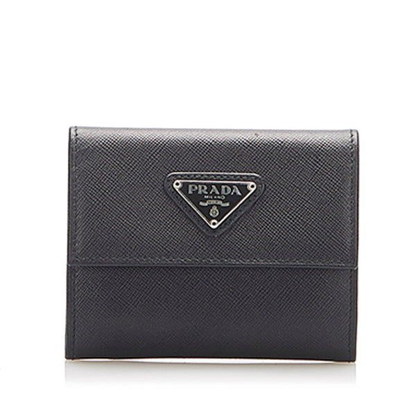 プラダ ブラック サフィアーノ コインケース メンズ PRADA 中古