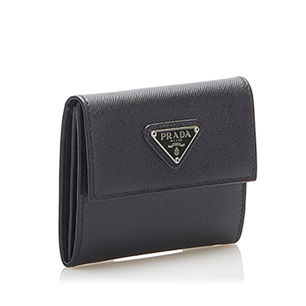 プラダ ブラック サフィアーノ コインケース メンズ PRADA 中古