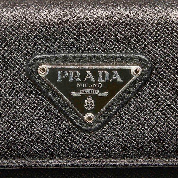 プラダ ブラック サフィアーノ コインケース メンズ PRADA 中古
