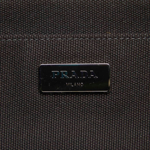 プラダ カナパ カモフラージュ B2642B ブルー グリーン キャンバス トートバッグ ショルダーバッグ 2WAY ユニセックス PRADA 中古