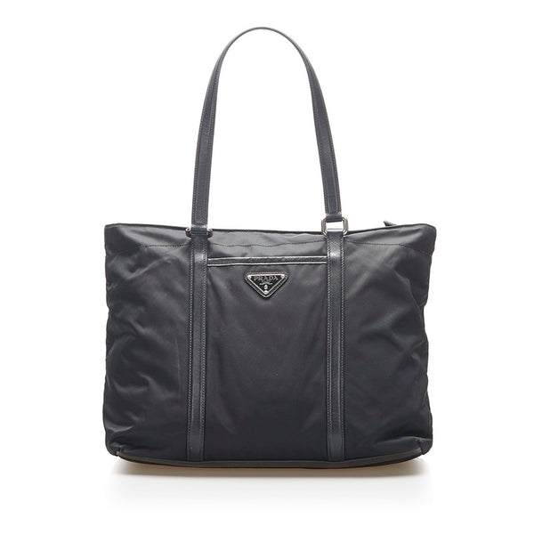 プラダ BR2310 ブラック ナイロン レザー トートバッグ レディース PRADA 中古