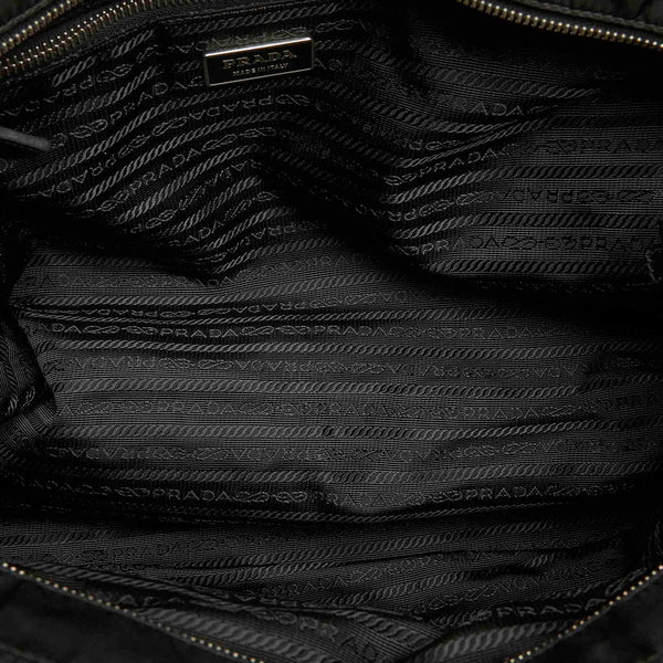 プラダ BR2310 ブラック ナイロン レザー トートバッグ レディース PRADA 中古