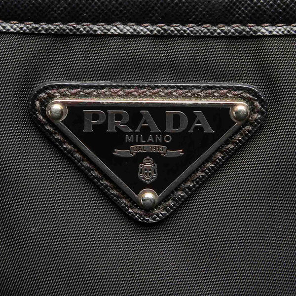 プラダ BR2310 ブラック ナイロン レザー トートバッグ レディース PRADA 中古