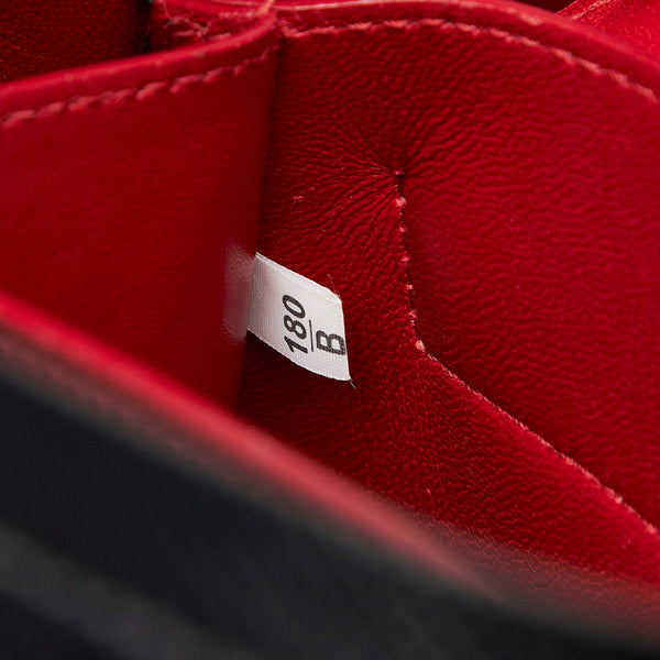 プラダ ドゥーブレ 1BG887 ブラック レッド レザー サフィアーノ  ハンドバッグ ショルダーバッグ 2WAY レディース PRADA 中古