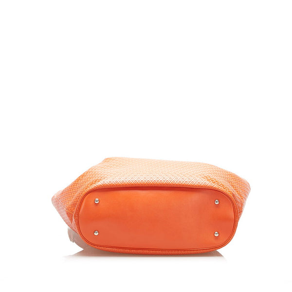 トッズ オレンジ レザー トートバッグ レディース TOD’S 中古