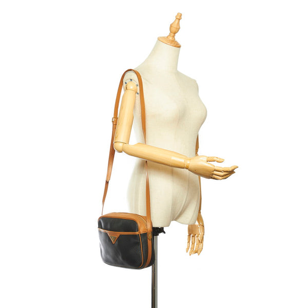 サンローラン ブラック ブラウン PVC レザー ハンドバッグ レディース SAINT LAURENT 中古