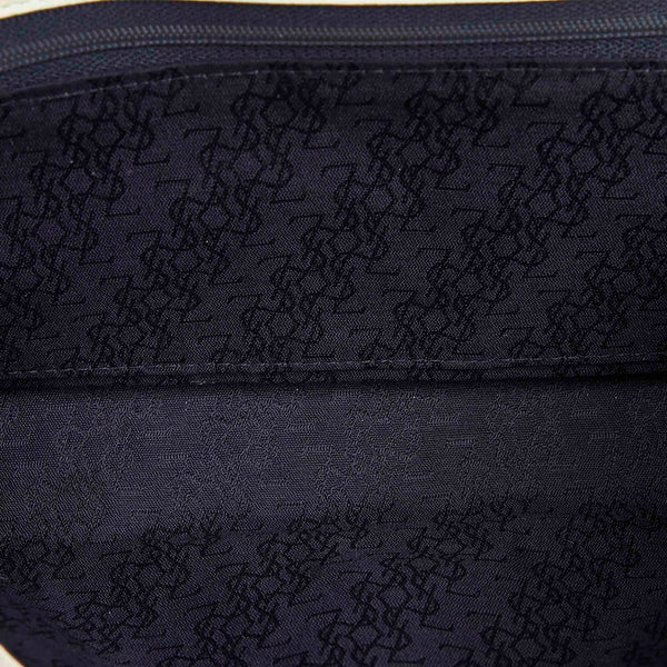 イヴ サンローラン ホワイト レザー 肩掛け ショルダーバッグ レディース YVES SAINT LAURENT 中古