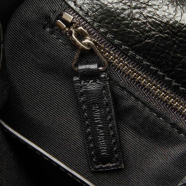 イヴ サンローラン ニキ ブラック レザー チェーン ショルダーバッグ レディース YVES SAINT LAURENT 中古