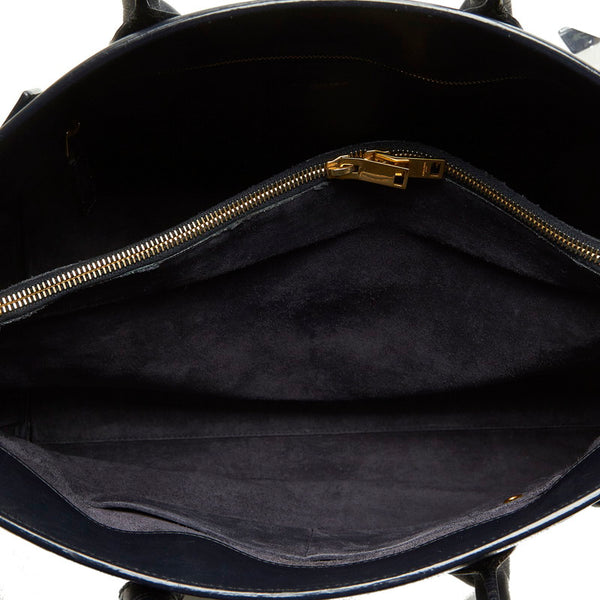 イヴ サンローラン サック ド ジュール 319910 213317 ブラック レザー トートバッグ レディース YVES SAINT LAURENT 中古