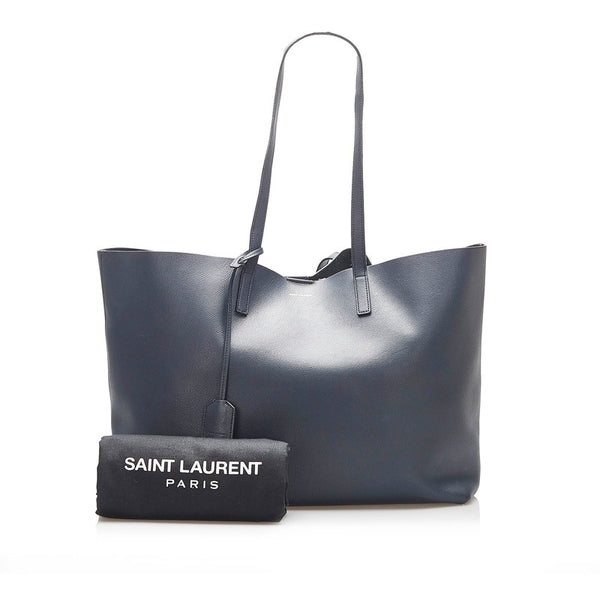 イヴ サンローラン ネイビー レザー トートバッグ レディース YVES SAINT LAURENT 中古