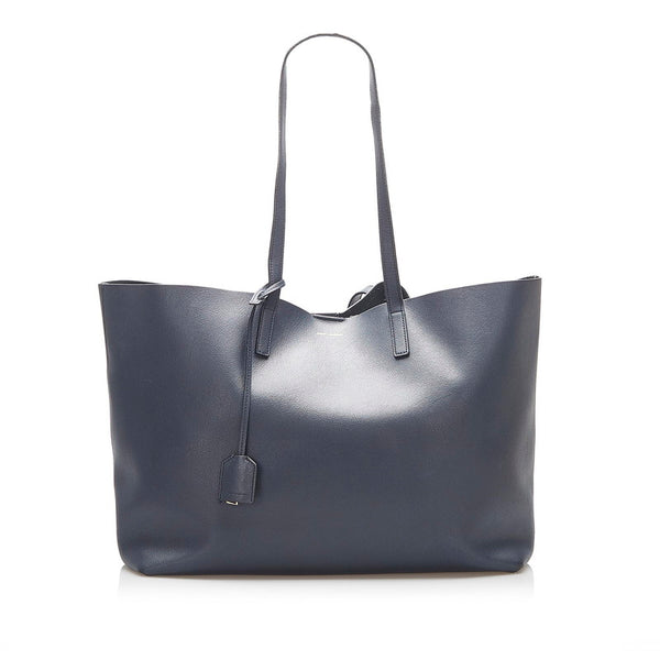 イヴ サンローラン ネイビー レザー トートバッグ レディース YVES SAINT LAURENT 中古