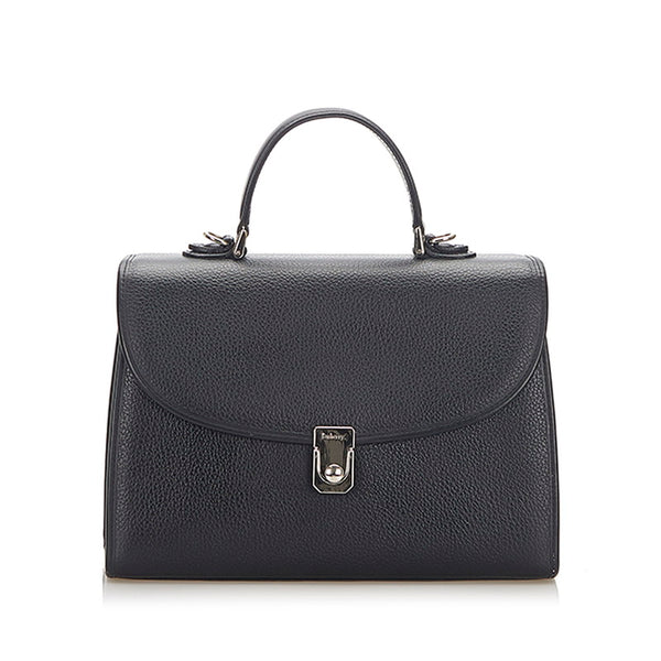 バーバリー ブラック レザー ハンドバッグ ショルダーバッグ 2WAY レディース BURBERRY 中古