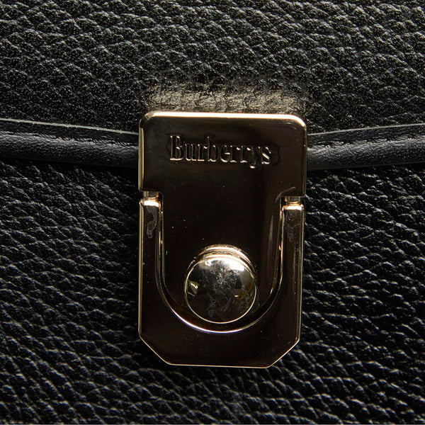 バーバリー ブラック レザー ハンドバッグ ショルダーバッグ 2WAY レディース BURBERRY 中古