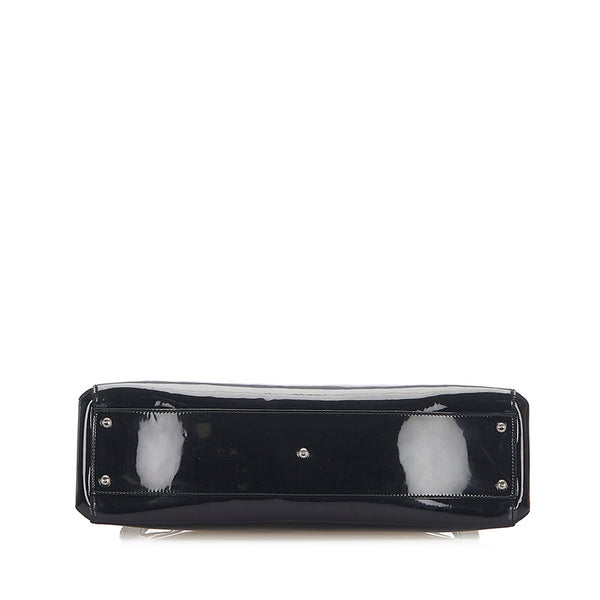 カルティエ マルチェロ ブラック パテントレザー ハンドバッグ レディース CARTIER 中古