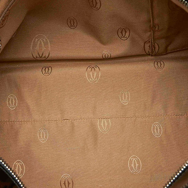 カルティエ マルチェロ ブラック パテントレザー ハンドバッグ レディース CARTIER 中古