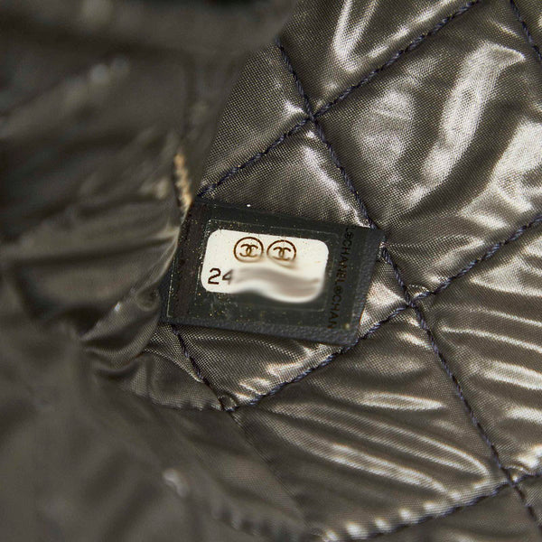 シャネル ドーヴィル グレー キャンバス クラッチバッグ レディース CHANEL 中古