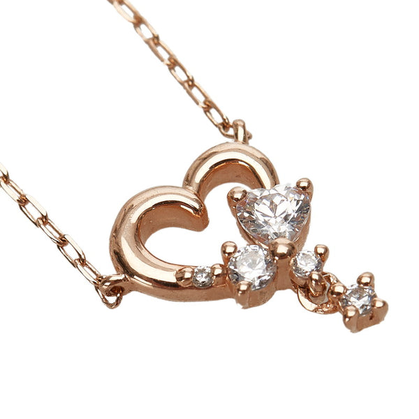 クリスチャンディオール ピンクゴールド メッキ ハート ネックレス レディース Christian Dior 【中古】