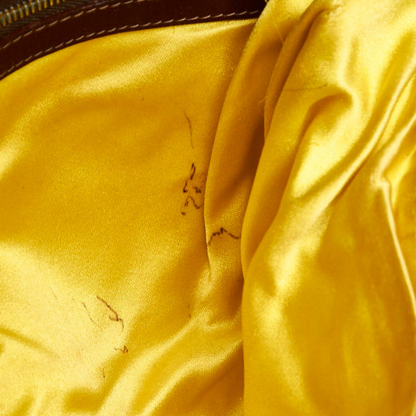 フェンディ マンマバケット イエロー ブラウン ストロー レザー ショルダーバッグ レディース FENDI 中古