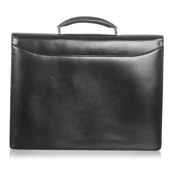 サルヴァトーレフェラガモ EP-24 1006 ブラック レザー ビジネスバッグ ショルダーバッグ 2WAY メンズ Salvatore Ferragamo 【中古】