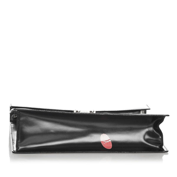 サルヴァトーレフェラガモ EP-24 1006 ブラック レザー ビジネスバッグ ショルダーバッグ 2WAY メンズ Salvatore Ferragamo 【中古】