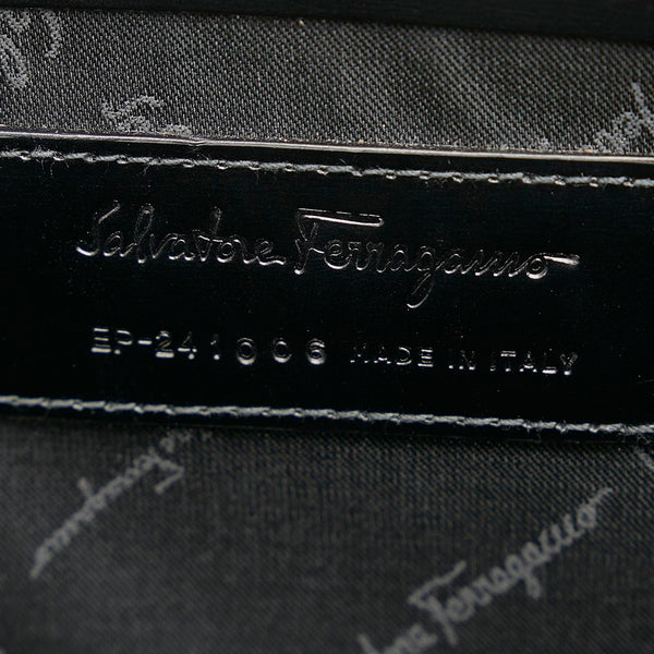 サルヴァトーレフェラガモ EP-24 1006 ブラック レザー ビジネスバッグ ショルダーバッグ 2WAY メンズ Salvatore Ferragamo 【中古】